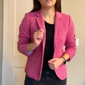 J crew pink tweed blazer